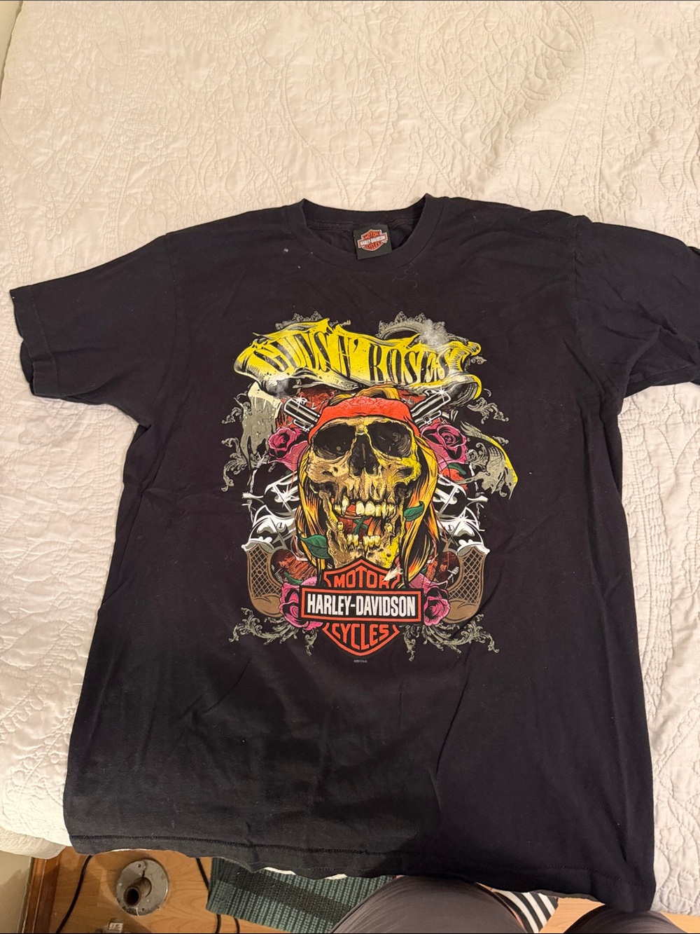 Harley-Davidson Black Graphic Skull Band T-Shirt
